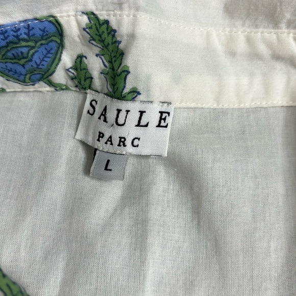 White and Blue Patterned Mini Dress - Picture 9 of 9